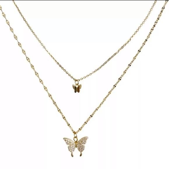 NEW 925 STERLING SILVER BUTTERFLY NECKLACE - Picture 3 of 4